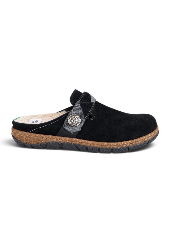 Earth Origins Shoes - Earth Origins Chill Cali Black Faux Fur Double Strap Mules Comfort Shoes Size 6